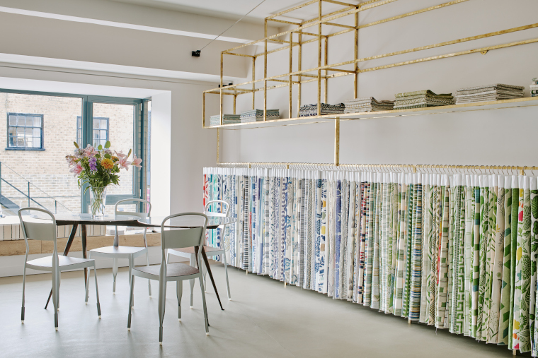 Interior of the Christopher Farr showroom on Kings Road