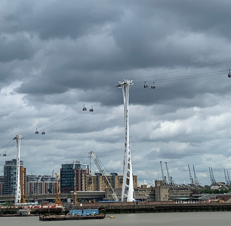 Emirates cable car at Greenwich Peninsula