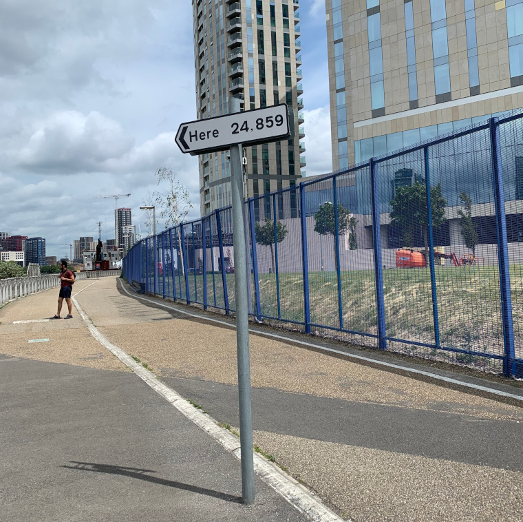 Here, artwork at Greenwich Peninsula