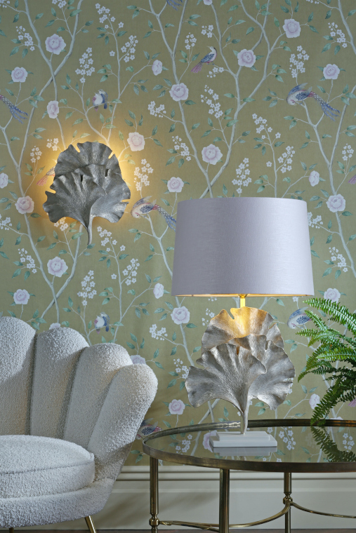Ginkgo table and wall light from David Hunt