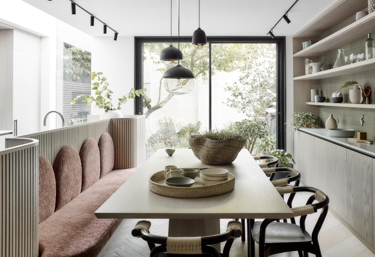 Kitchen in mid-century modern home
