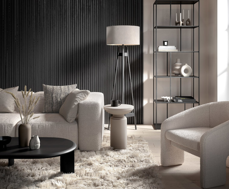 Charcoal black SlatWall from Naturewall