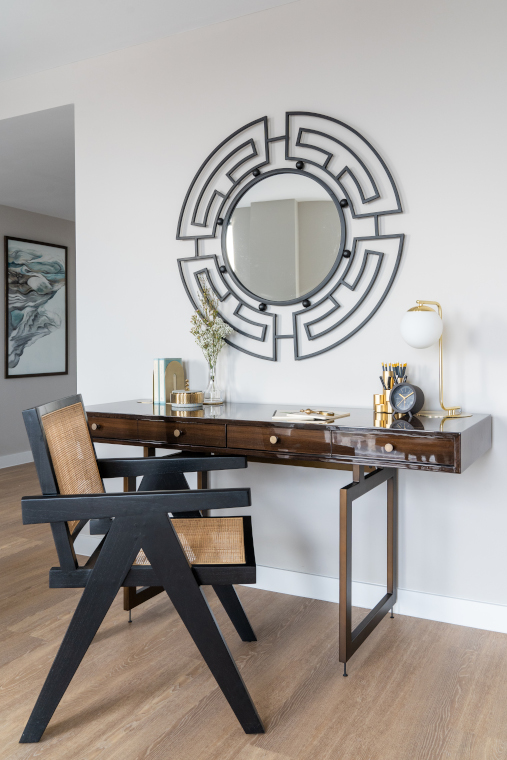 home office area in the apartment