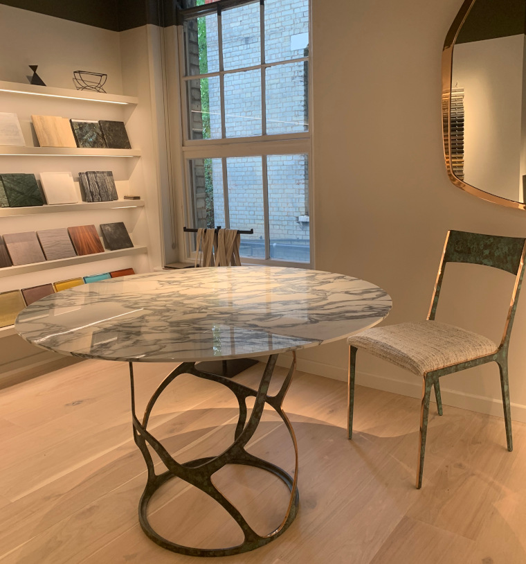 Papillon dining table from Tom Faulkner's new showroom