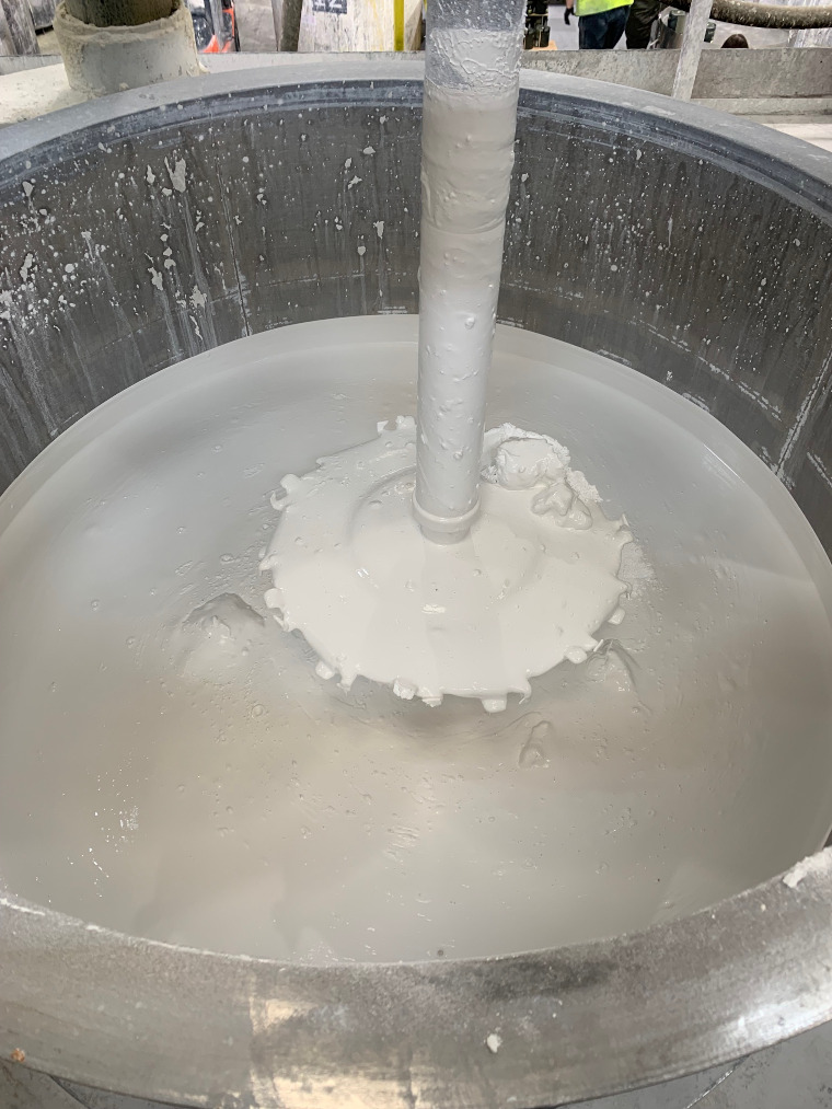 Mixing white paint at Little Greene
