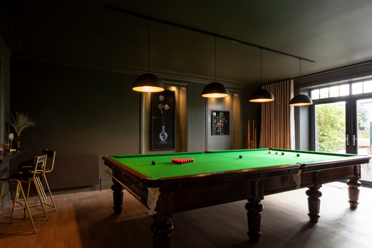 Games room at the coastal retreat