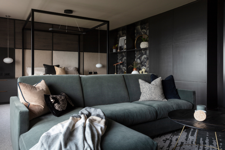 Master bedroom at the coastal retreat